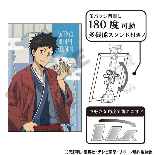 沢田綱吉 スクエア缶マグネット 10点 REBORN! スクエア缶バッジ 沢田