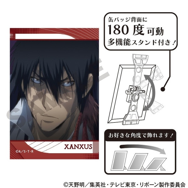 家庭教師ヒットマンREBORN!獄寺隼人スクエア缶バッジ原作絵ラスト1点