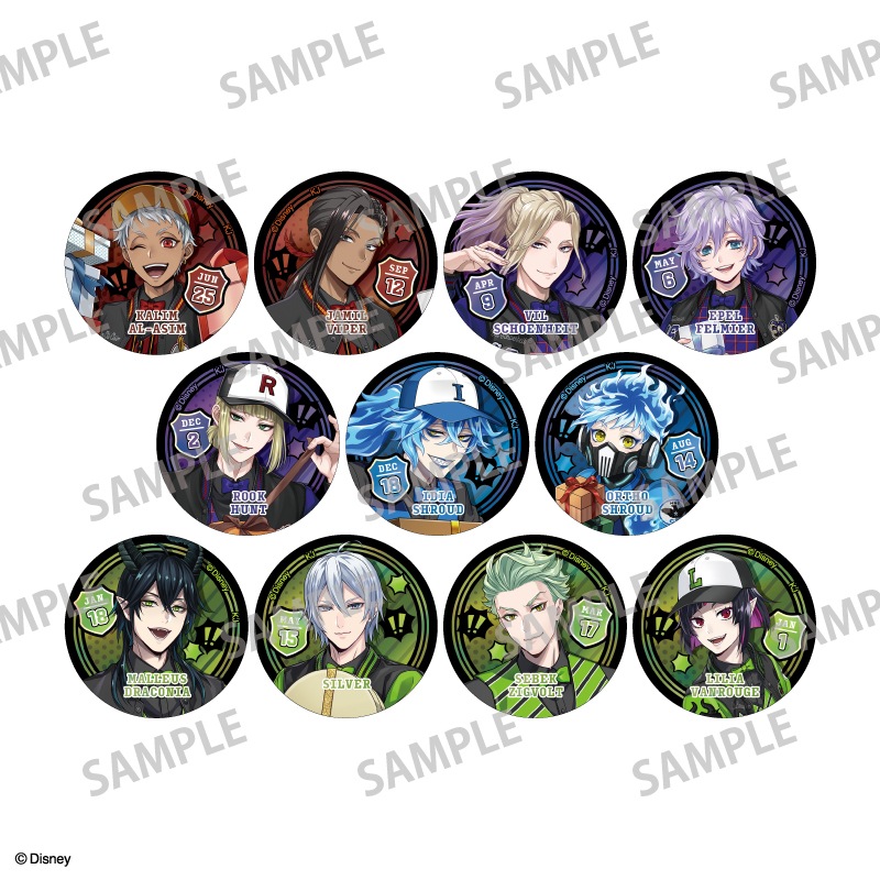 ツイステッドワンダーランド ツイステ レリーフメタル缶バッジ 寮服