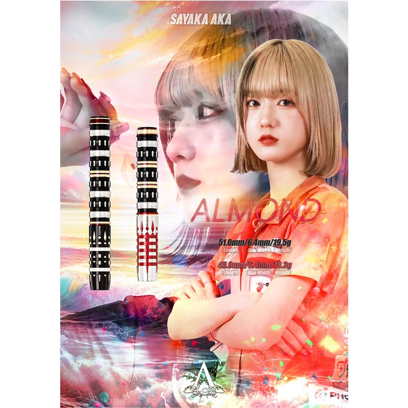 DYNASTY A-FLOW 阿嘉紗香選手モデル　ALMOND-ST ダーツ バレル DYNASTY A-FLOW ALMOND ST 45 Limited Edition 阿嘉紗香