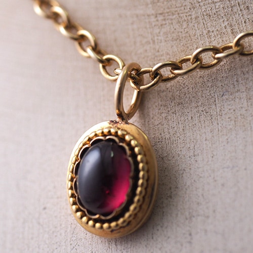 JA009 ペンダント with ガーネット 【アンティーク】 JA009 ペンダント