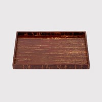 秋田 角館 樺細工/藤木伝四郎商店｜茶箱盆 長手盆 無地皮【ゆう