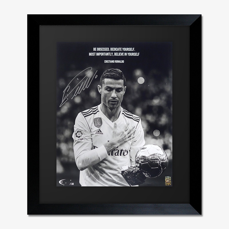 世界限定30枚] ロナウド直筆サイン入りクォートアート 