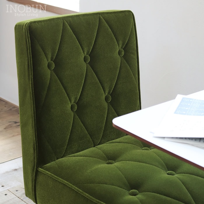 カリモク60 カフェチェア モケットグリーン ウォールナット 【店舗取扱有】