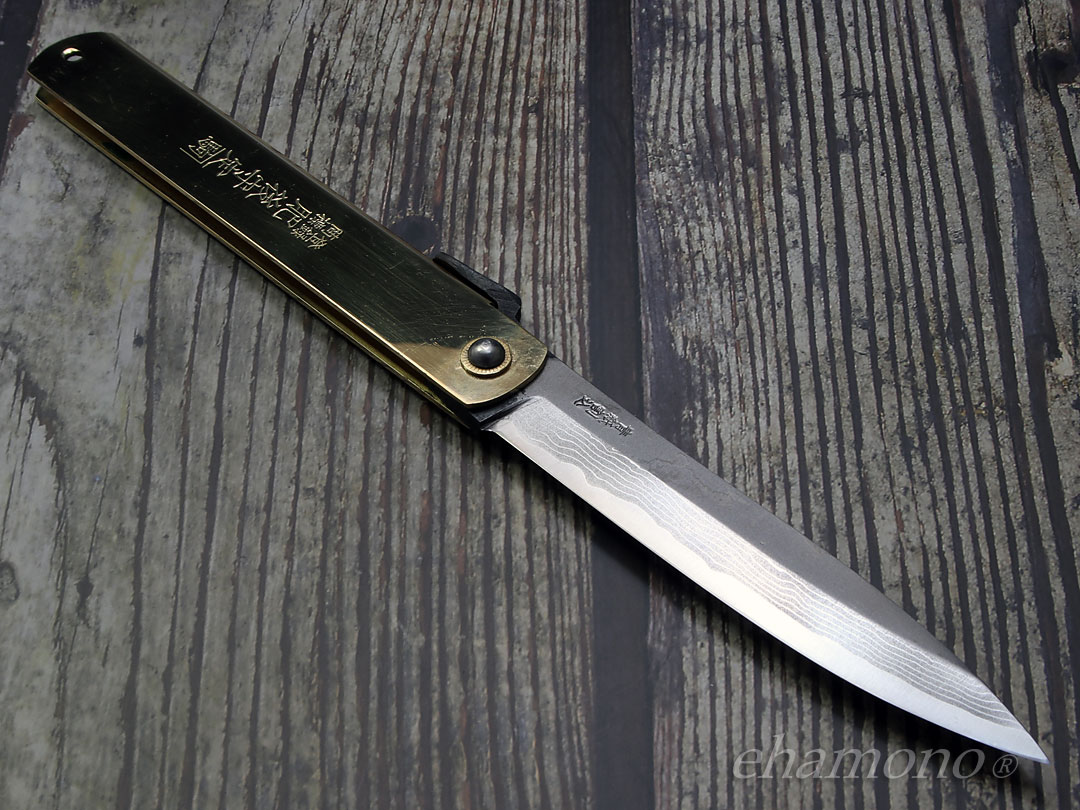 限定品】かね駒 肥後守 特選青紙割込5寸 ジャンボ 多層鋼 笹刃型