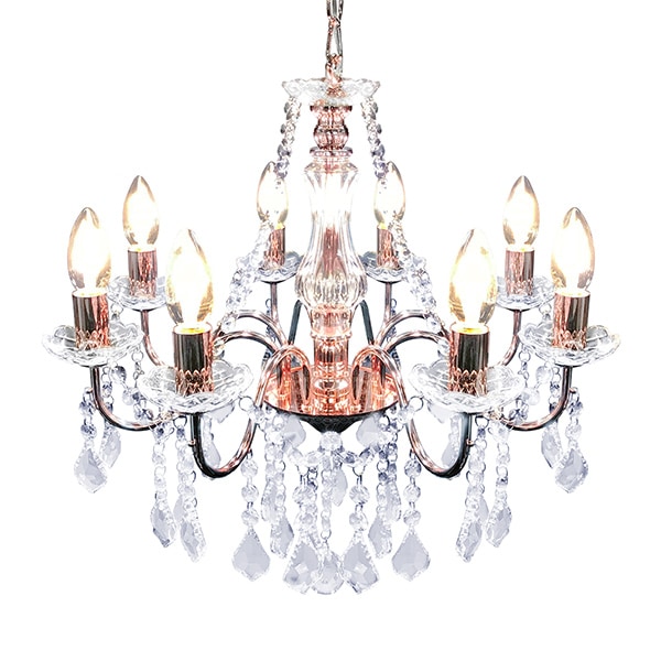 アンティーク調シャンデリア ピンクゴールド・8灯（Φ520×H500mm） | EL