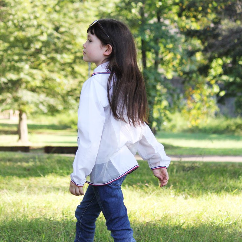 サンブロックUVメッシュパーカー ホワイト エポカル 紫外線みっけ付き