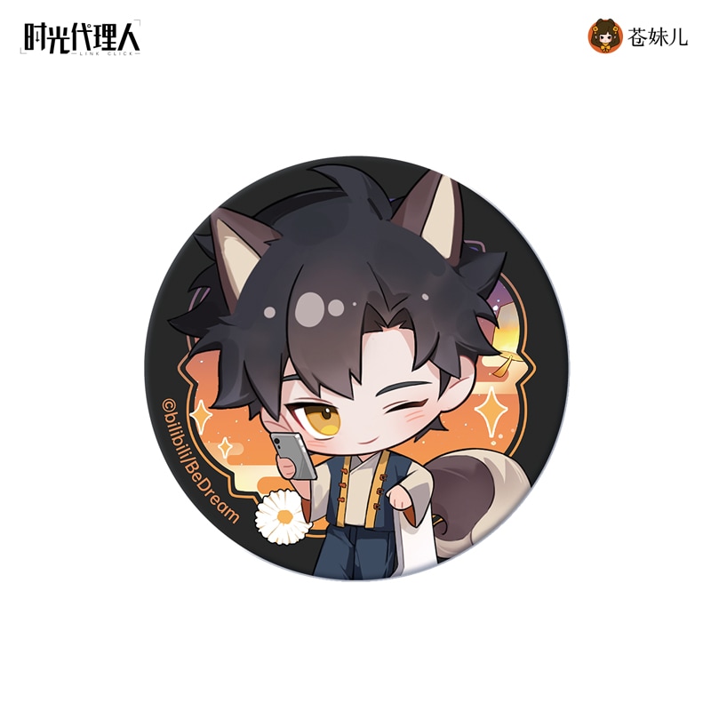 時光代理人 くじ引き堂 缶バッジ トキ ヒカル リン ミニキャラ 4個