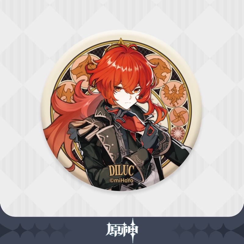 原神 ディルック namco 缶バッジ