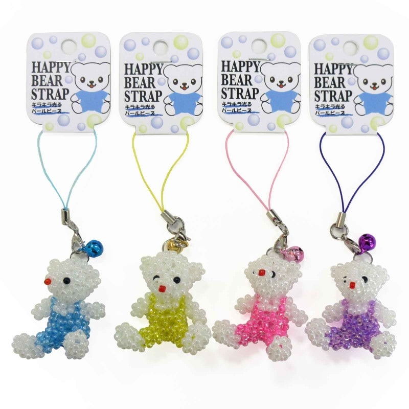 ビーズストラップ くま 4色アソート No.604-708 | 世界の価値ある商品