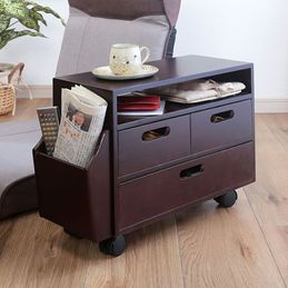 fam+ ファムプラス 天然木分別ダストボックス タイル付き 2分別