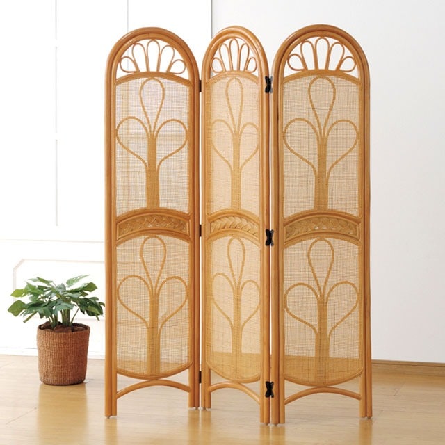 東京ラタン 天然籐スクリーン 3連｜ファミリー・ライフ公式通販