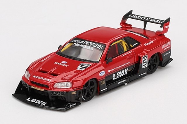 新品 MGT00843-BL TSM MINI-GT 1/64 日産 LB-ER34 Super Silhouette