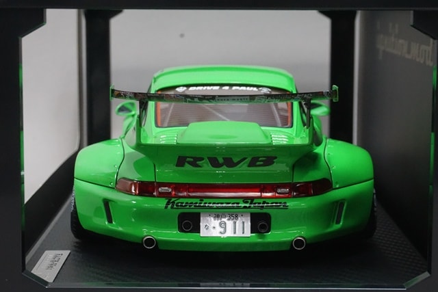 希少】京商 RWB ポルシェ 993 1/18 2000台限定 グリーン 京商 RWB