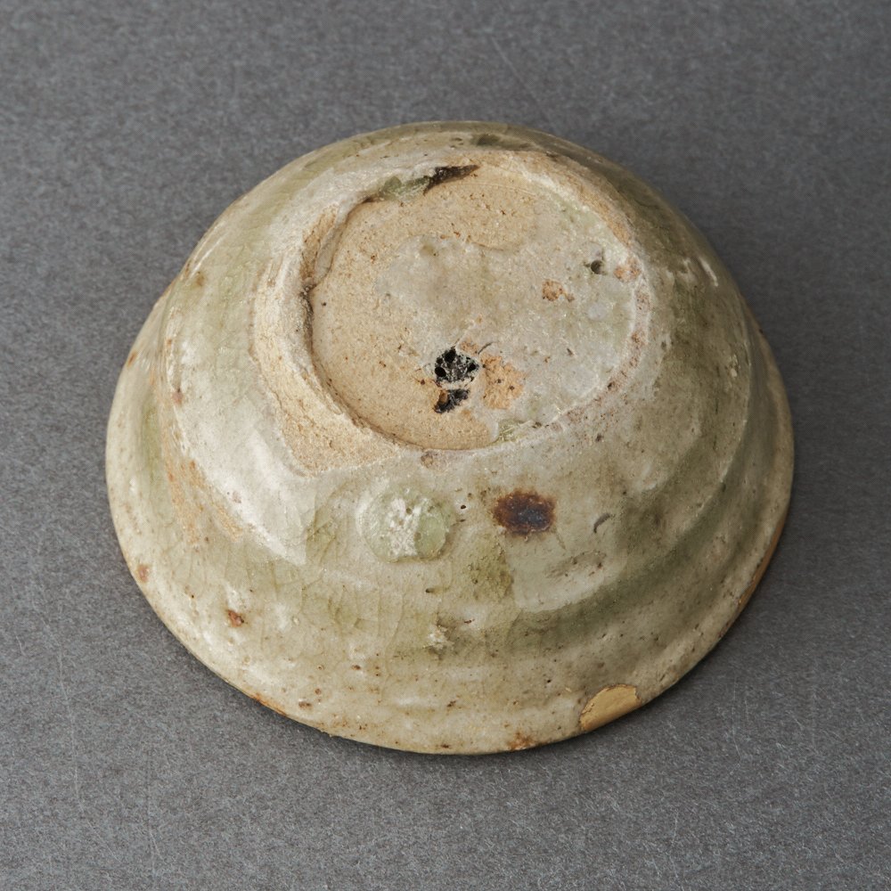 鳥の餌入れ 半筒盃 瀬戸 盃 古道具 アンティーク 鳥の餌入れ 半