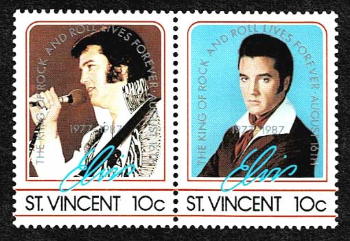 エルヴィス・プレスリー 切手8種セット セントビンセント・グレ