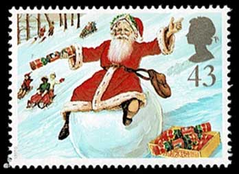 1997年 クリスマス・クラッカー誕生150周年記念 切手5種セット