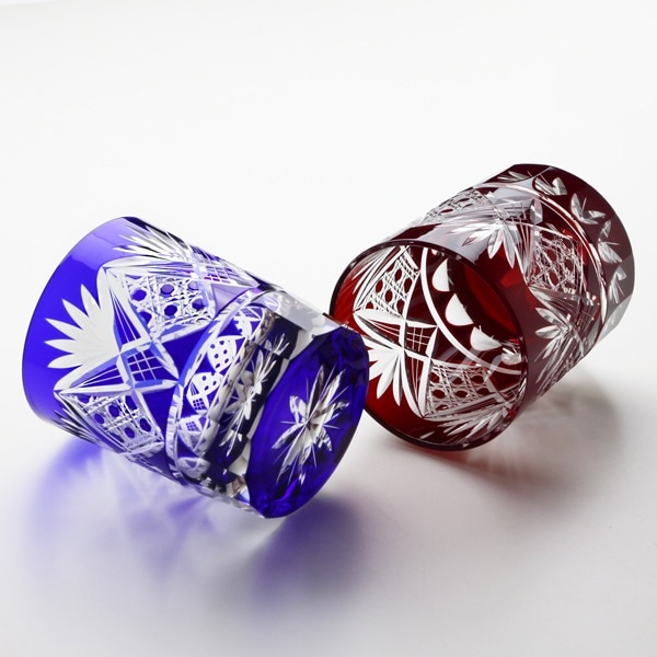 骨董時代ガラス乳白色暈し希少籠目紋臙脂色ガラス小壷花器