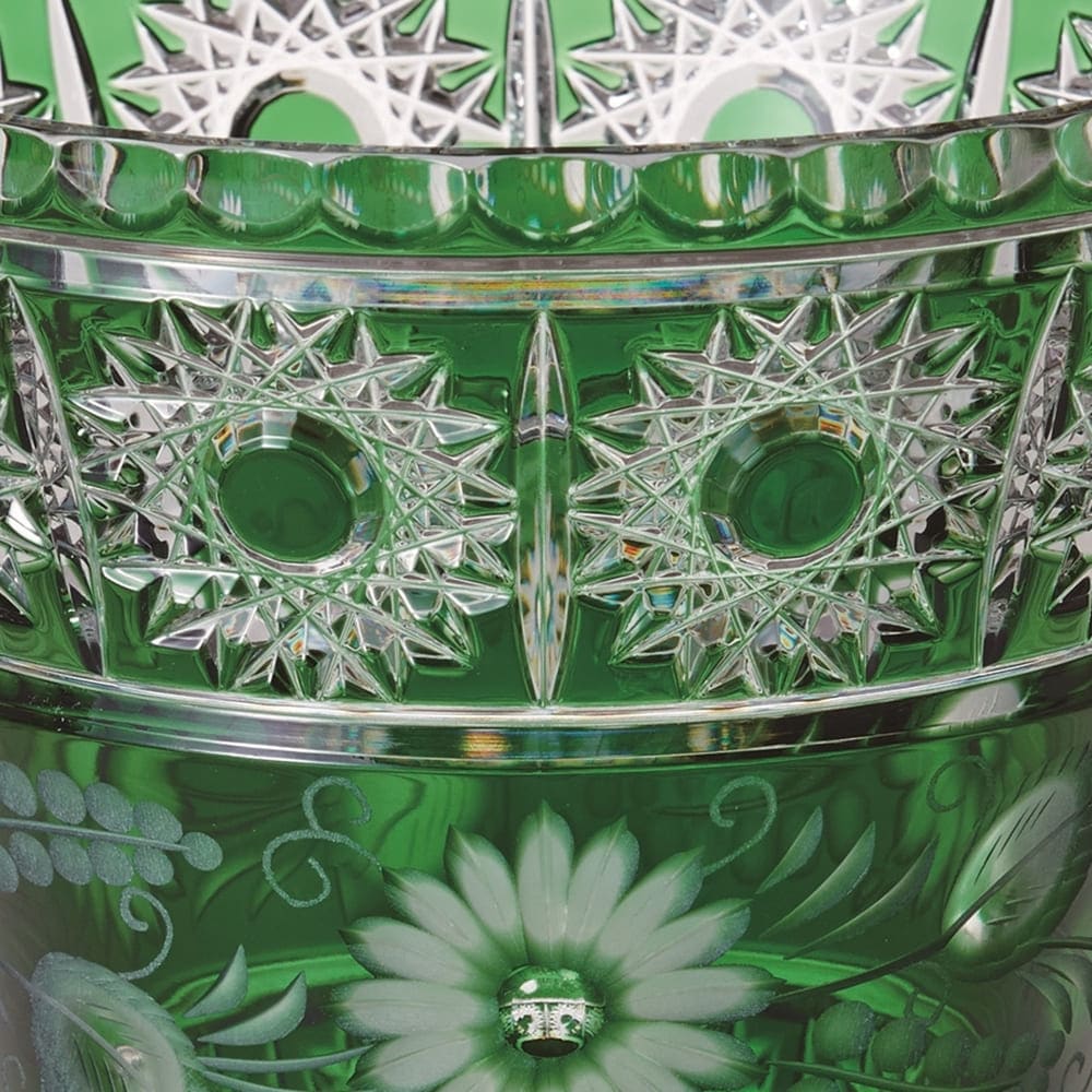 超希少品 】70's STIVER ITALY 大型 花瓶 クリスタル 緑 超希少品