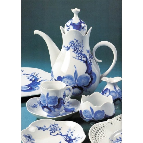 マイセン ブルーオーキッド ペアコーヒーカップ＆ソーサー 824001