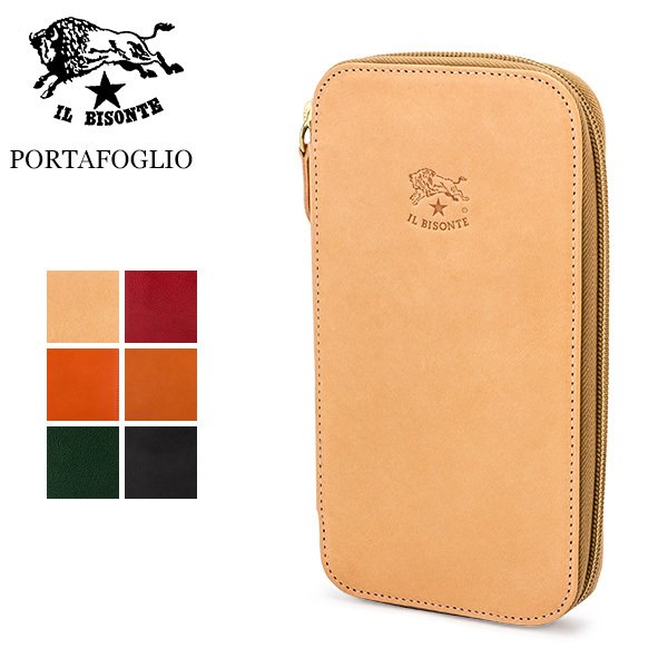 イルビゾンテ Il Bisonte 長財布 ラウンドファスナー レザー 本革
