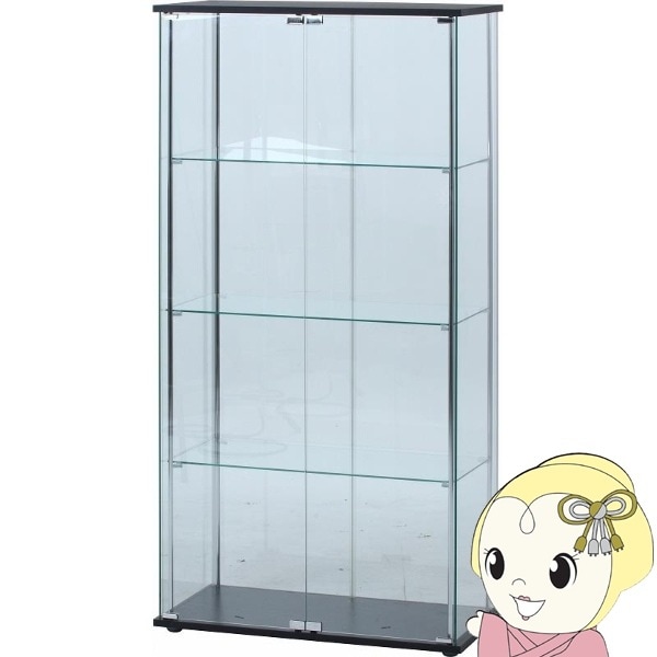 ガラスコレクションケース 大型 4段 幅80cm 奥行40cm 高さ162cm