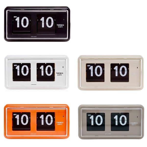 TWEMCO デジタルパタパタ置時計 ホワイト TWEMCO デジタルパタパタ