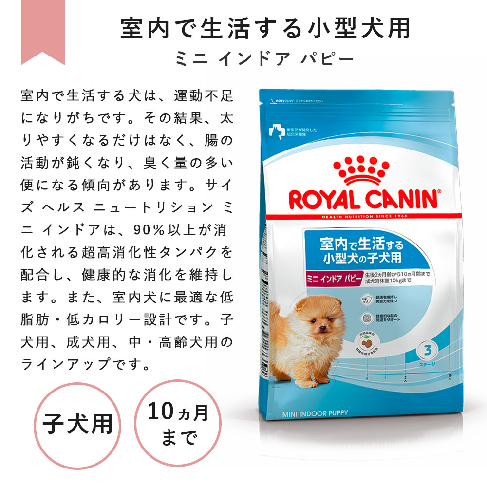 ロイヤルカナン ミニインドアパピー 2kg 子犬用 小型犬用 生後10カ月齢