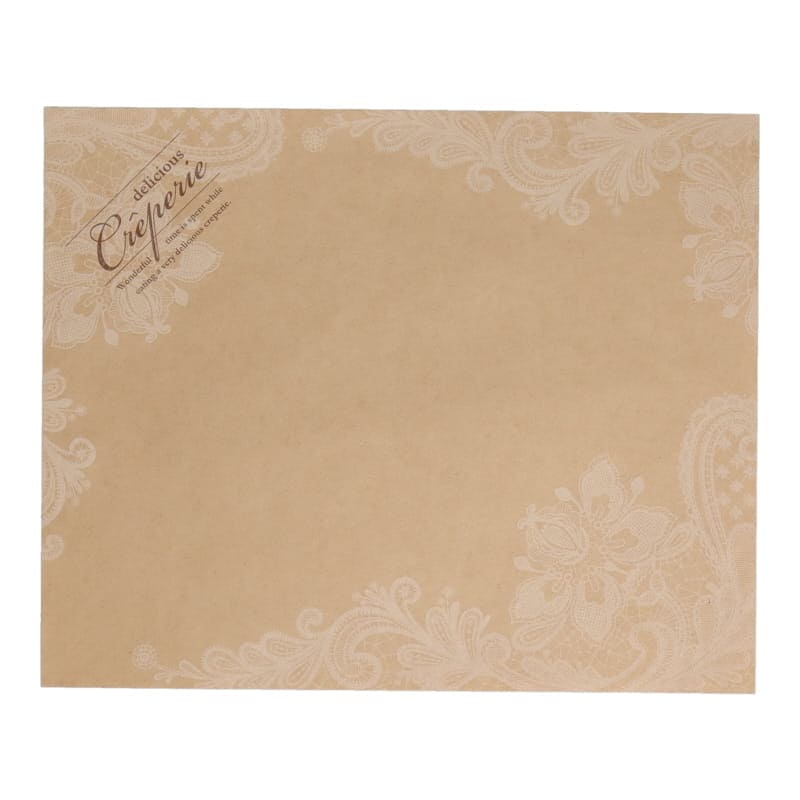 ラミクレープクラフト包装紙 S四角 レース[入数:3,000] | テイクアウト