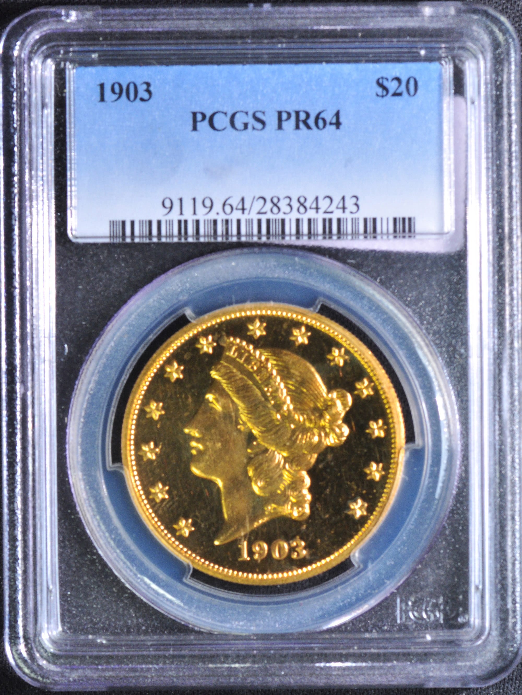 アンティークコイン アメリカ 20ドル金貨リバティヘッド1903 ＄20