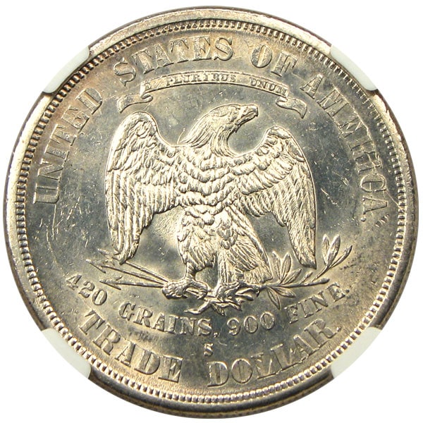 アンティークコイン アメリカ 1ドル トレードダラー銀貨 1875-S Trade
