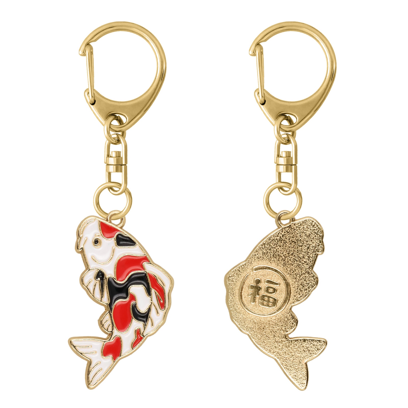 日本のお土産 観光 ダイキャスト錦鯉（大）キーホルダー 555M付き