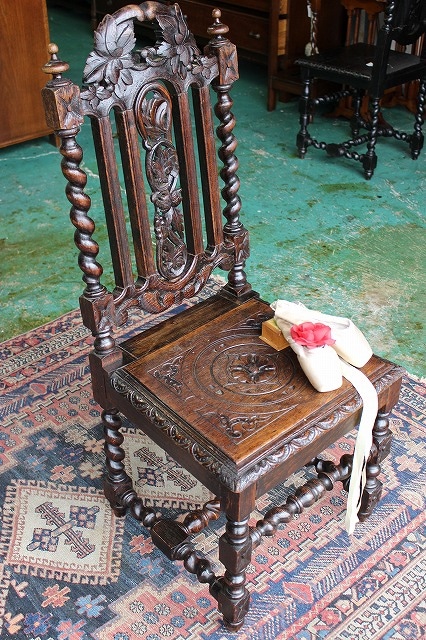イギリスアンティーク家具 ホールチェア アンティークチェア