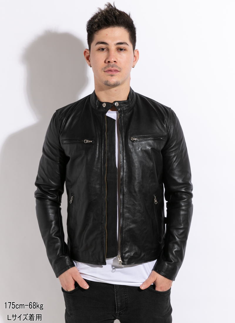 フリーダムレザー 革ジャン ラムレザー シングルライダース レザー