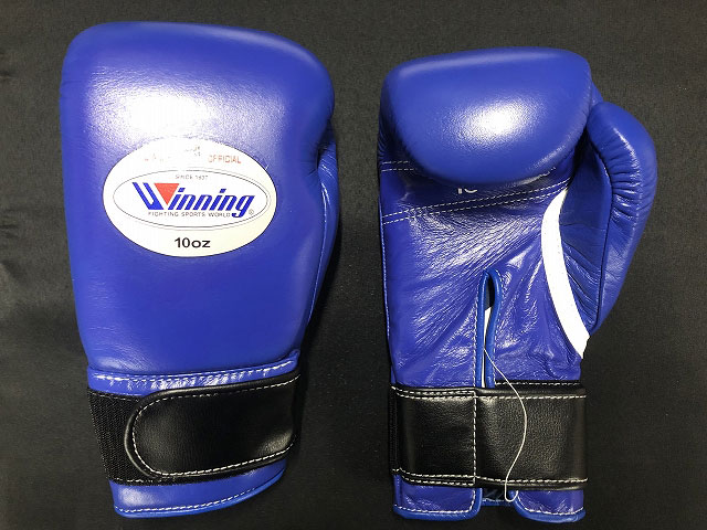 Winning ボクシンググローブ 16oz 青 Winning Lace-up Boxing Gloves