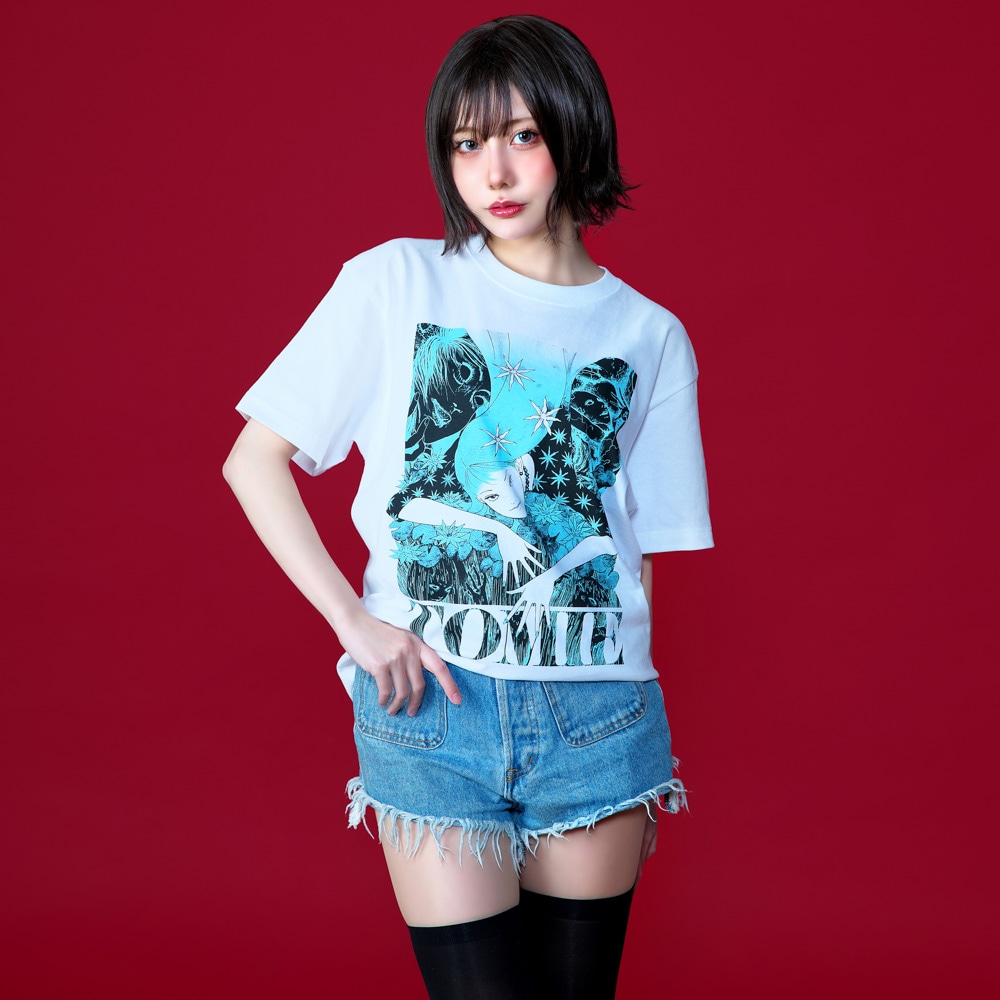 伊藤潤二/富江Tシャツ 2ndカラー/ホワイト｜墓場の画廊ONLINE STORE