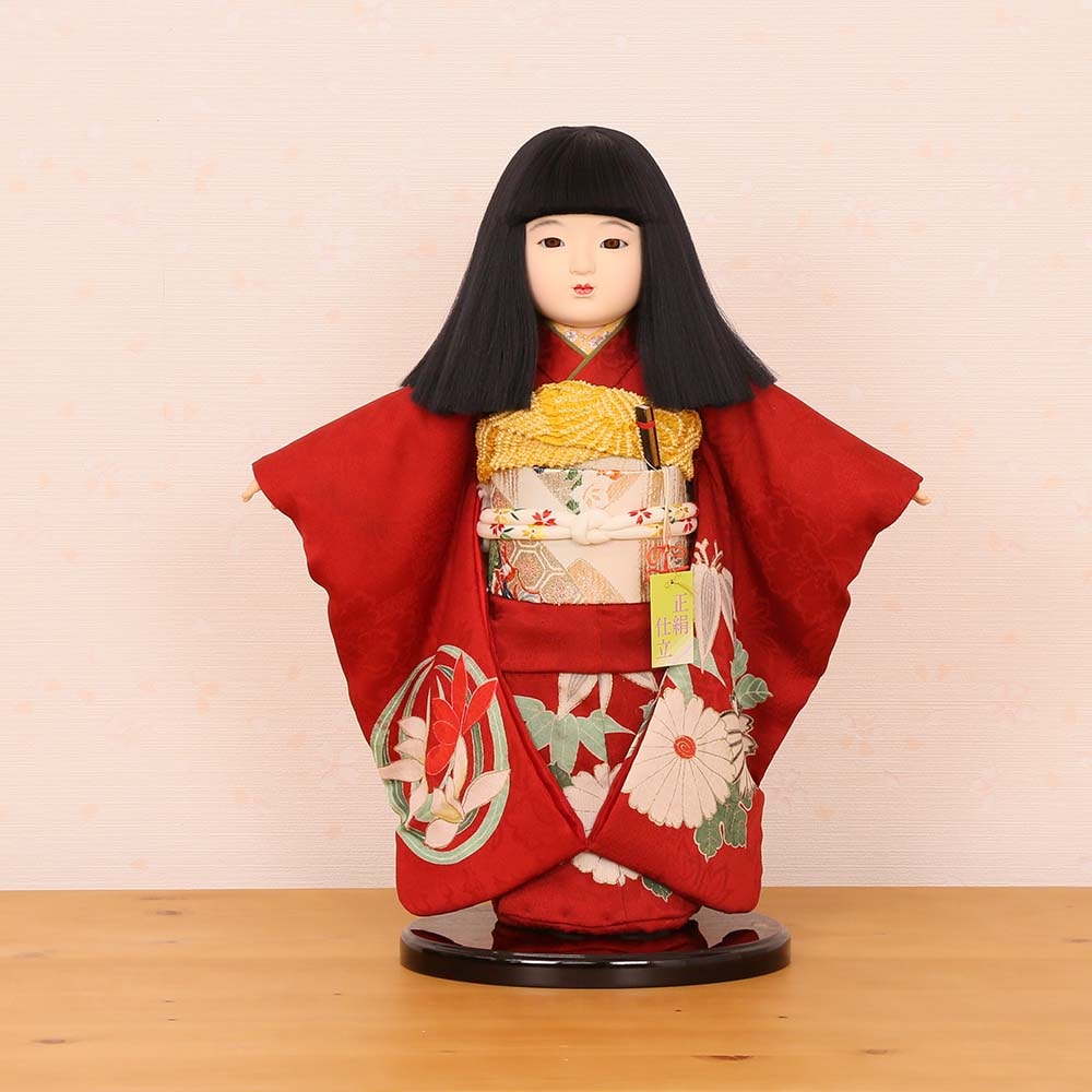 市松人形 齊藤公司作 13号 古布 古代裂 正絹友禅 130800-01a-j