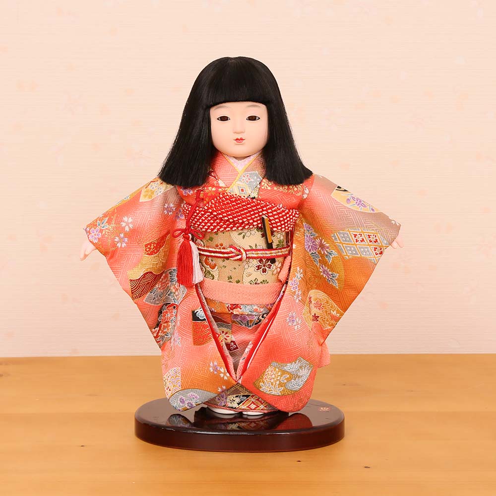 市松人形 齊藤公司作 8号 友禅 8b-14b-j