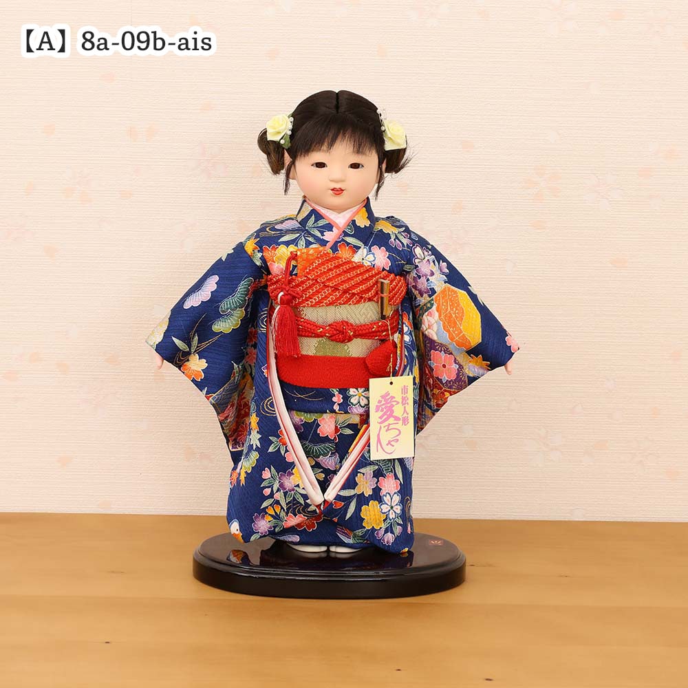 市松人形 齊藤公司作 8号 n23kt8-c1 横幅27cm