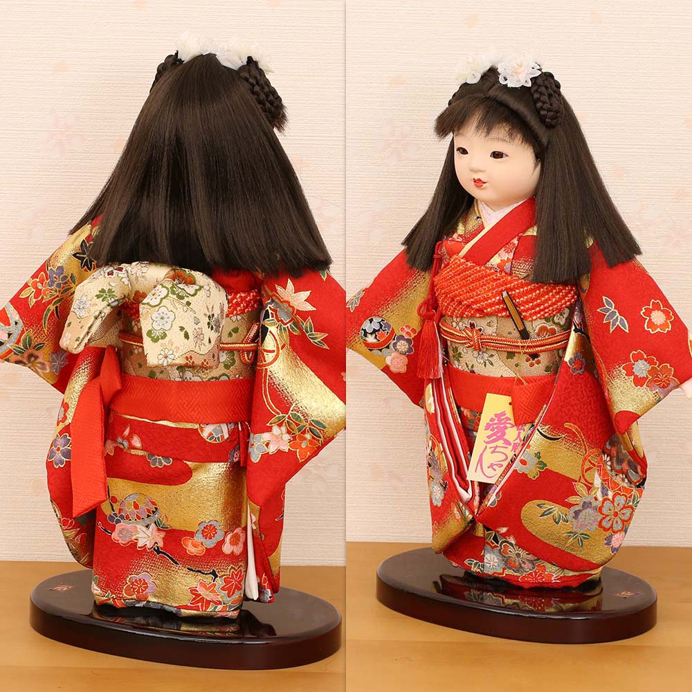 市松人形 齊藤公司作 8号 n23kt8-c3 横幅27cm