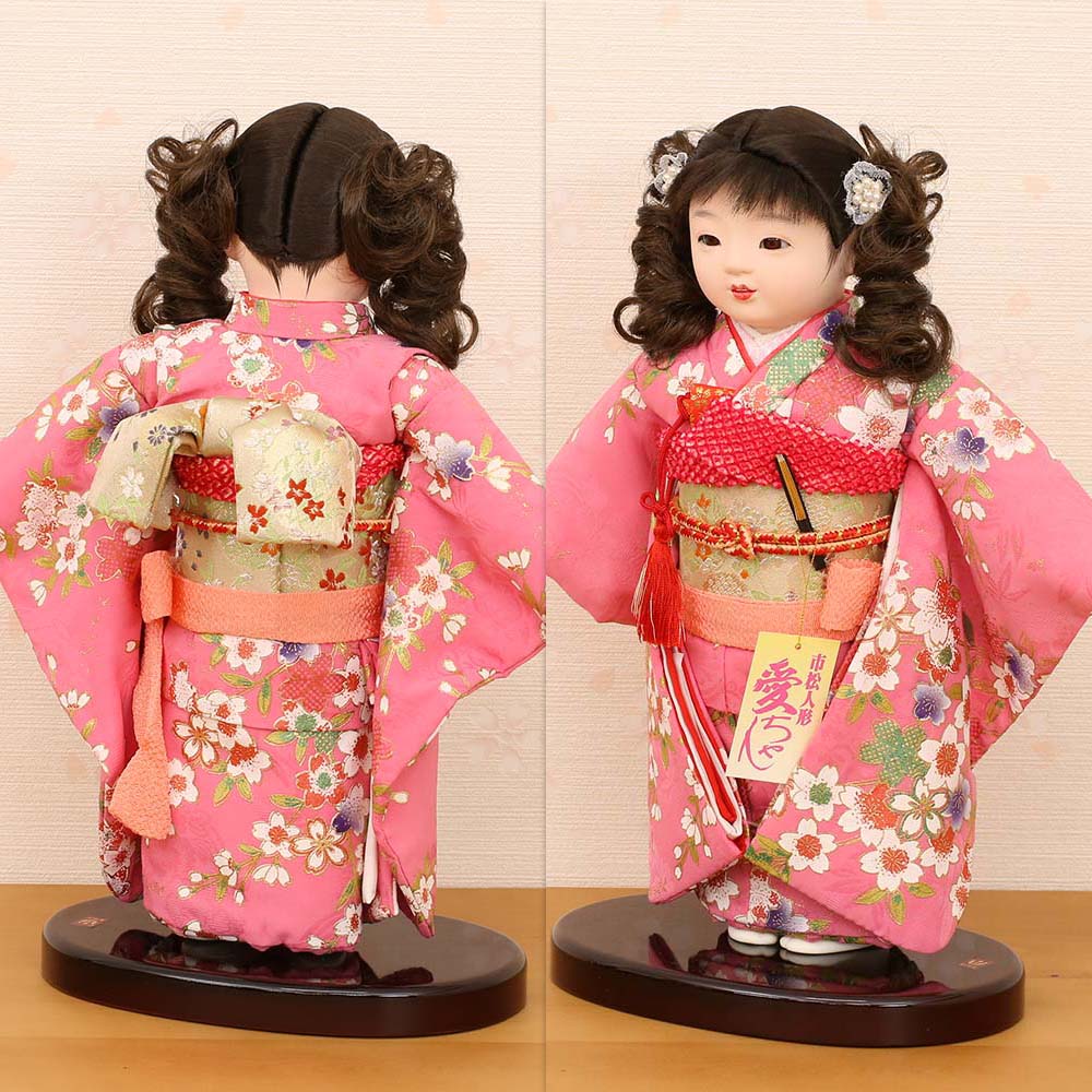 市松人形 齊藤公司作 8号 n23kt8-c3 横幅27cm