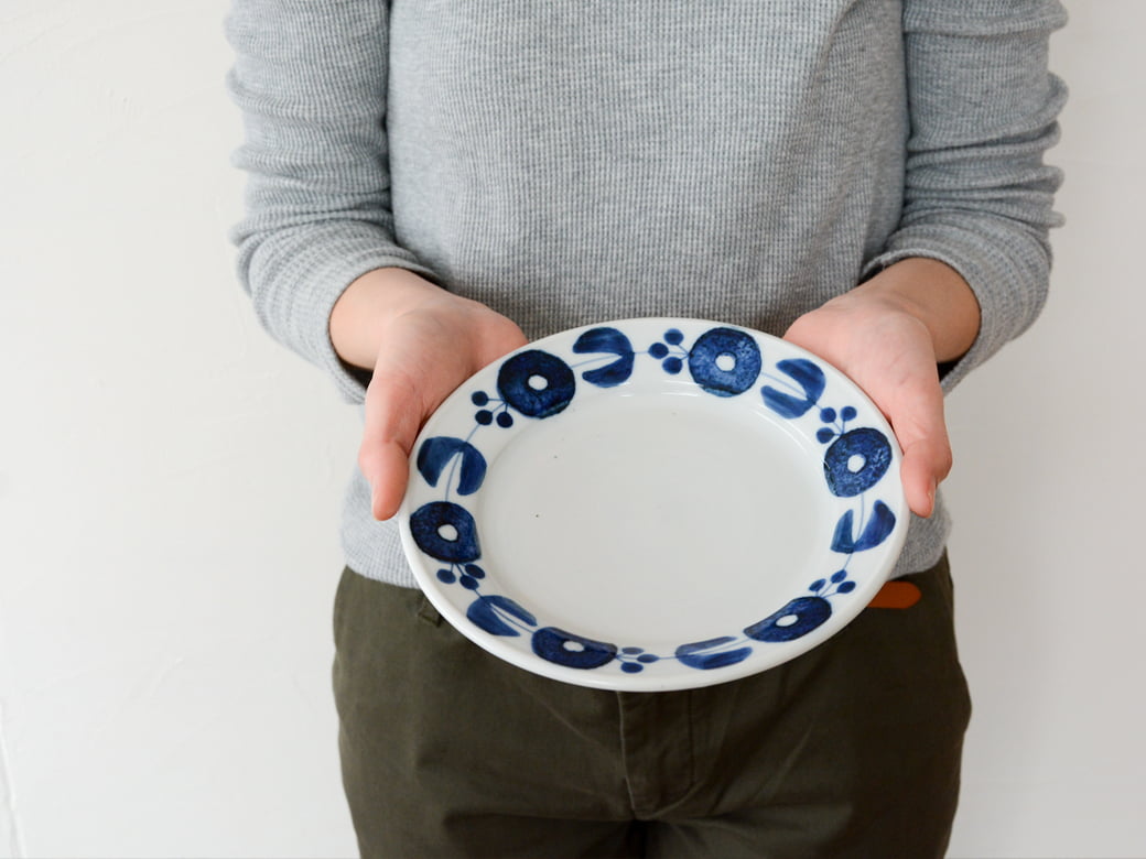 徳永遊心 輪花つなぎ／6寸平皿 | 徳永遊心窯／うつわ作家 | ハウスグラム