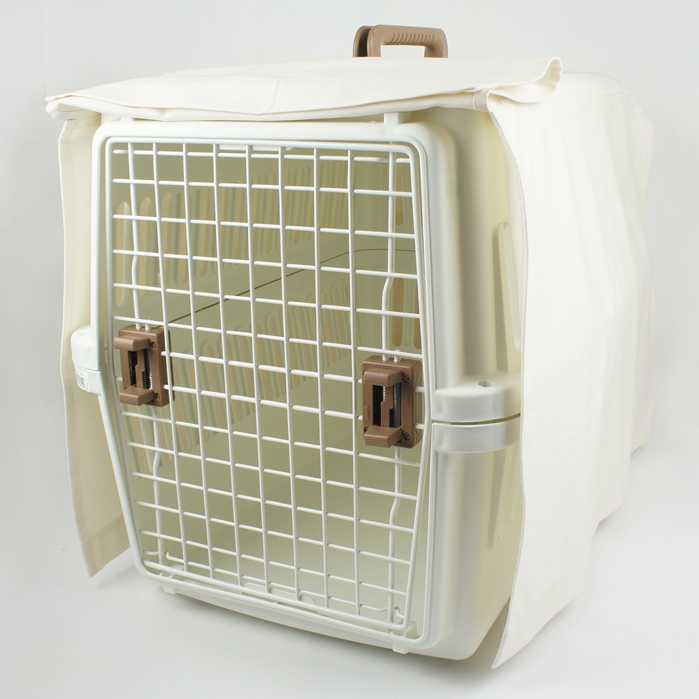 ペットキャリー 目隠し イージーカバー/クレートカバー 生成＜マルチ幅