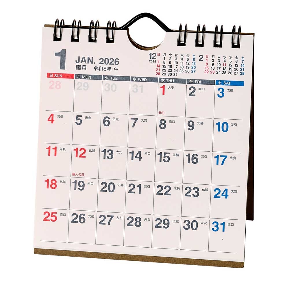 2026年1月始まり NOLTY(ノルティ) カレンダー卓上（B7変型）[C239][M