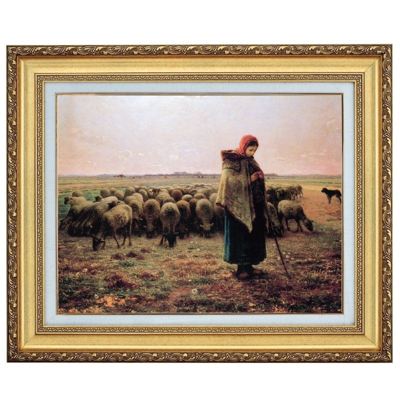 ミレー 「羊飼いの少女」 10号 立体複製名画 【5％ポイント還元中