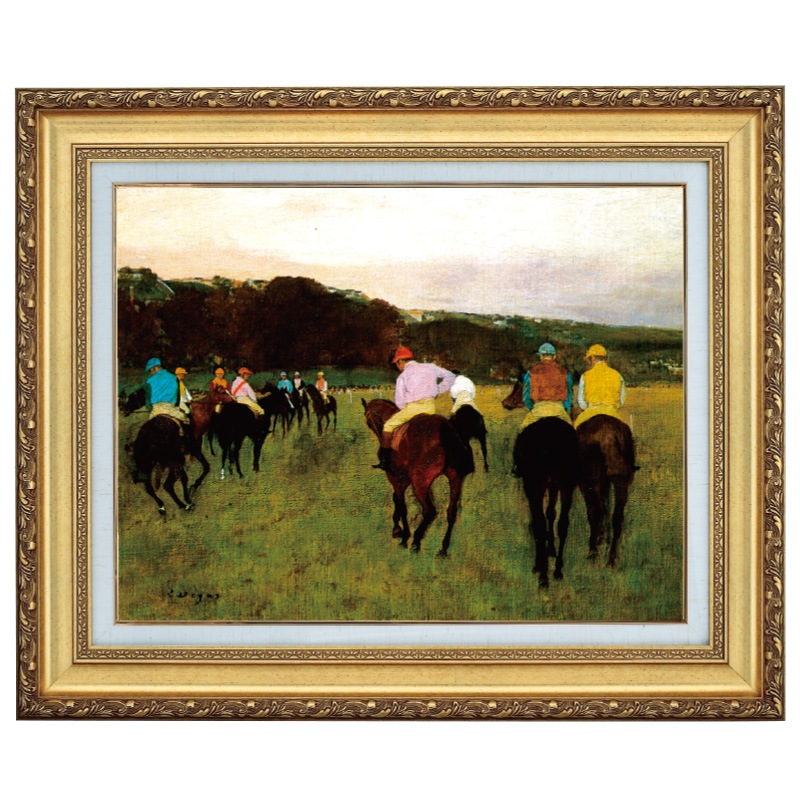立体複製名画 エドガー・ドガ「ロンシャン競馬場の競走馬」6号