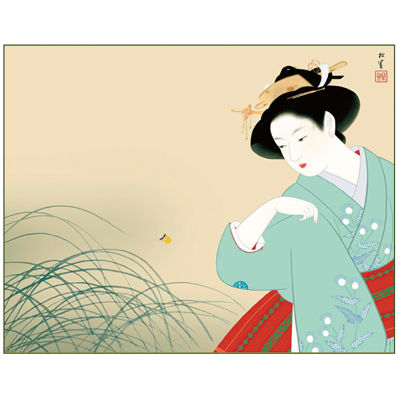 上村松園 美人図 美人画 日本画 掛け軸 日本画 『四季美人画』【清韻】【