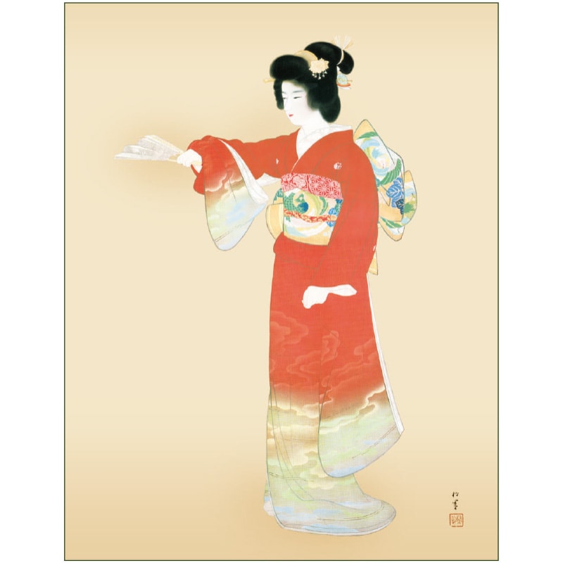 上村松園『序の舞』額 : アートの友社 上村松園『序の舞』額 112027