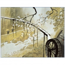 川合玉堂『暮春の雨』額【ポイント5％還元中】 : アートの友社 川合