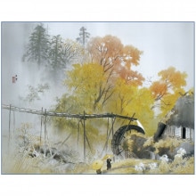 川合玉堂『暮春の雨』額【ポイント5％還元中】 : アートの友社 川合